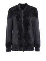 Bomber spigato lana cashmere e seta
