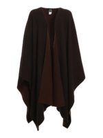 Poncho in lana merinos e cachemire