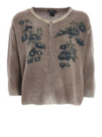 Cardigan in cashmere fiorato