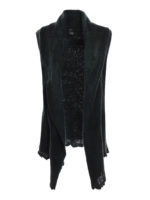 Gilet sciallato in misto lana e cashmere