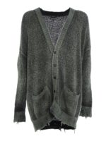 Cardigan oversize effetto distrutto