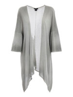 Cardigan over aperto color grigio perla