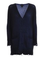 Cardigan a V in misto cotone stretch