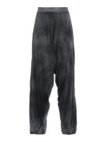 Pantaloni harem neri  in cotone verniciato