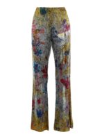 Pantaloni palazzo in seta stretch