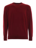 Pull stile felpa in cashmere bordeaux