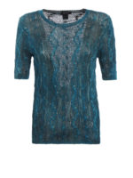 Maglia in lino a trecce manica corta