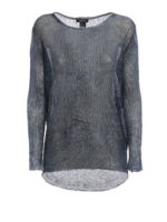 Maglia over blu in misto cotone