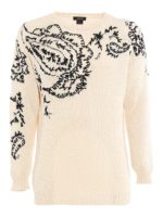 Maglione girocollo in cotone con ricamo