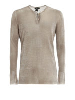 Girocollo in lino effetto sfumato