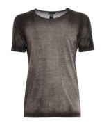 Girocollo a manica corta in cashmere seta