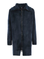 Parka in misto merino e cashmere con zip