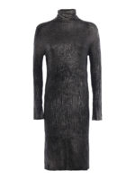 Abito dolcevita in cashmere seta laminato