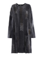 Cappa girocollo over effetto patchwork