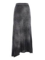 Gonna asimmetrica sfumata in misto cashmere