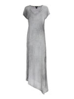 Maxi abito asimmetrico in jersey di lino