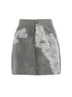 Minigonna in canapa laminata con pizzo