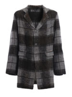 Cappotto in lino e cammello a quadri