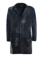 Cappotto effetto patchwork infeltrito velvet