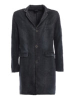 Cappotto in misto merino effetto suede