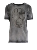 T-shirt in cotone con teschio messicano