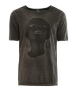 T-shirt in cotone con stampa volto