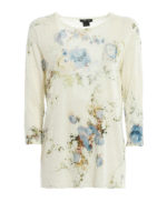 T-shirt in jersey di lino stampato