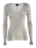 T-shirt maniche lunghe in punto stropicciato