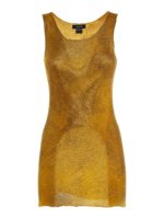 Top smanicato in misto cashmere lame