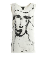 Canotta lunga in felpa con stampa ritratti