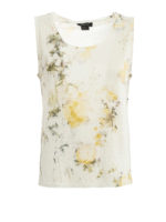 Top in jersey di lino stampato