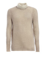 Dolcevita in misto merino color gesso