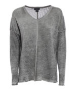 Maglia in lino con cuciture a vista