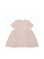 Abito in lana e cashmere color rosa cipria