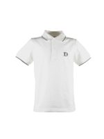 Polo bianca con dettaglio logo sul petto
