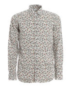 Camicia in popeline con fantasia floreale