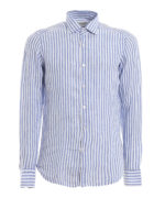 Camicia in lino a righe