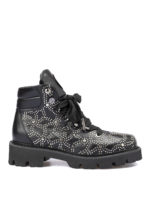 Tronchetti in pelle con borchie