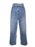 Pantaloni Baggy Trompe Loeil blu