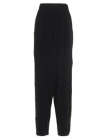 Pantaloni jogging neri con bottoni laterali