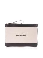 Clutch in canvas colore naturale