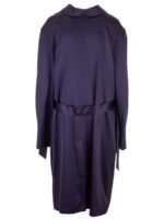Abito Back To Front Trench satin blu
