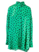 Camicia Tuxedo Scarf dots verde