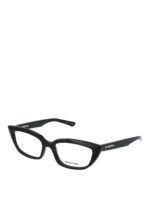 Occhiali cat-eye in acetato nero