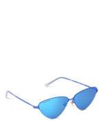 Occhiali triangolari in metallo blu