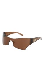 Occhiali da sole a mascherina marroni