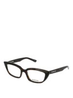 Occhiali cat-eye in acetato color havana