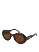 Occhiali da sole con cornice spessa logata