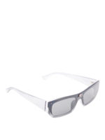 Occhiali wayfarer con borchia logo