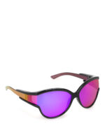 Occhiali da sole con lenti viola a specchio